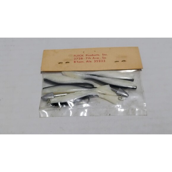 VINTAGE FLECK PRODUCTS NATURAL SHAD JIGHEAD STRIPED 20CT LOT NOS NEW OLD STOCK - Picture 4 of 4